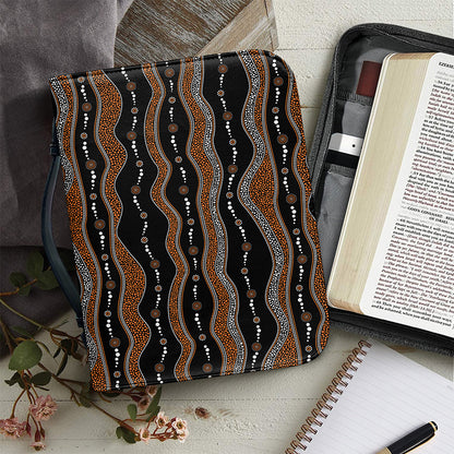 Australian Aboriginal Indigenous Print Leather Bible Cover