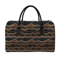 Australian Aboriginal Indigenous Print Leather Duffel Bag
