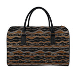 Australian Aboriginal Indigenous Print Leather Duffle Bag
