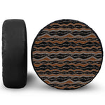 Australian Aboriginal Indigenous Print Leather Spare Tire Cover