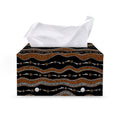 Australian Aboriginal Indigenous Print Leather Tissue Box Cover