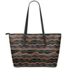 Australian Aboriginal Indigenous Print Leather Tote Bag