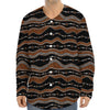 Australian Aboriginal Indigenous Print Long Sleeve Baseball Jersey