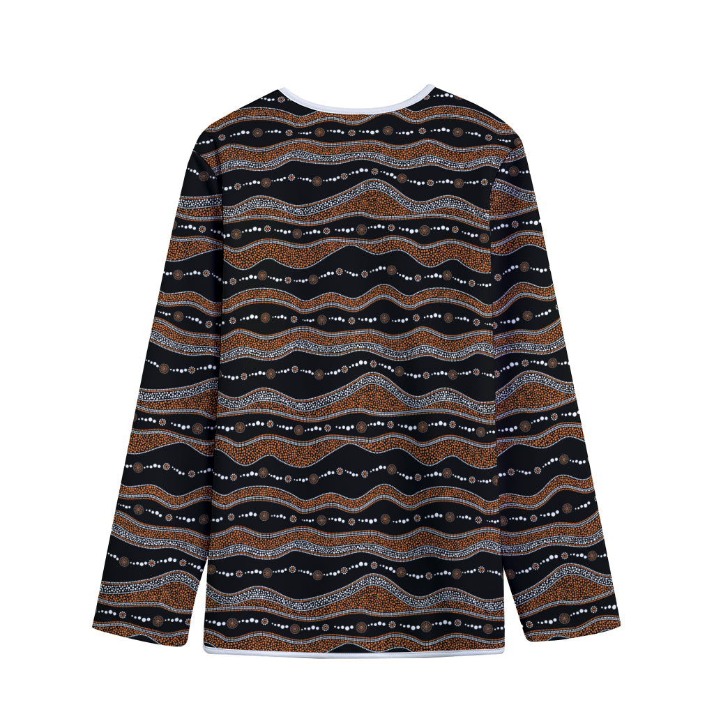 Australian Aboriginal Indigenous Print Long Sleeve Short Coat