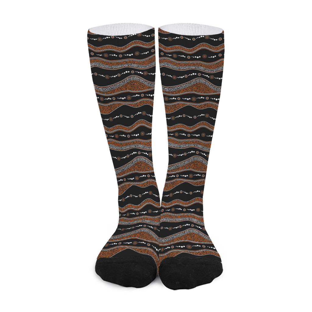 Australian Aboriginal Indigenous Print Long Socks