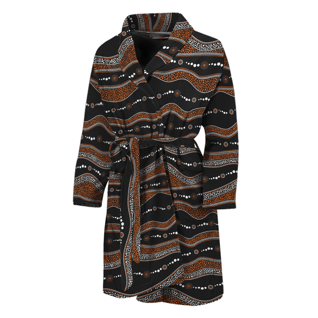 Australian Aboriginal Indigenous Print Men's Bathrobe