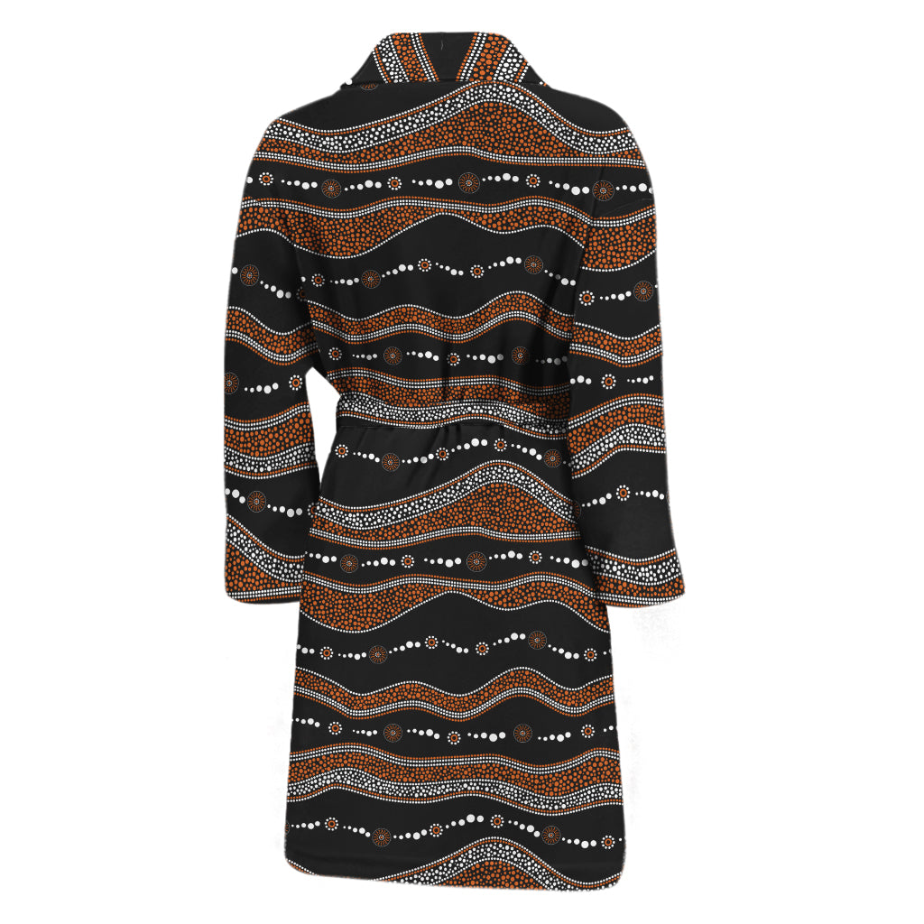 Australian Aboriginal Indigenous Print Men's Bathrobe