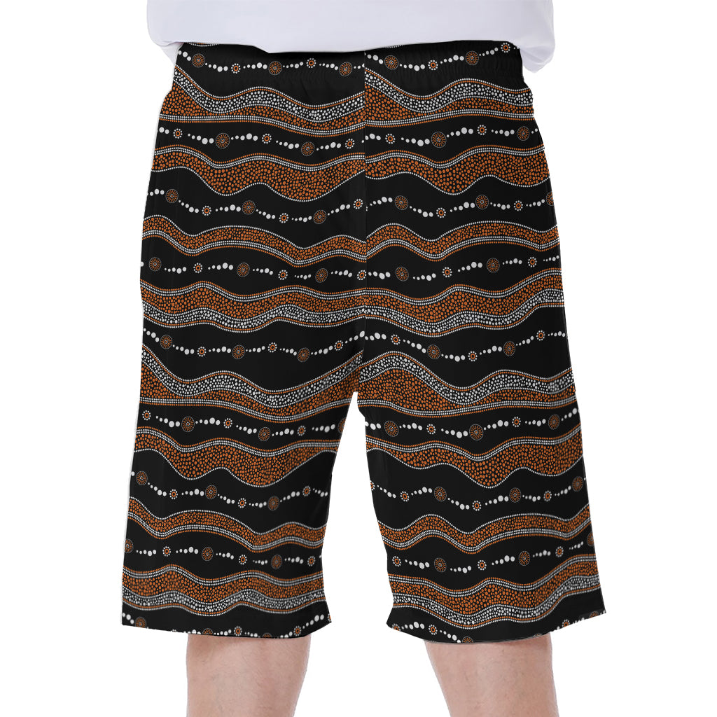 Australian Aboriginal Indigenous Print Men's Beach Shorts