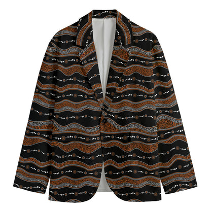 Australian Aboriginal Indigenous Print Men's Blazer