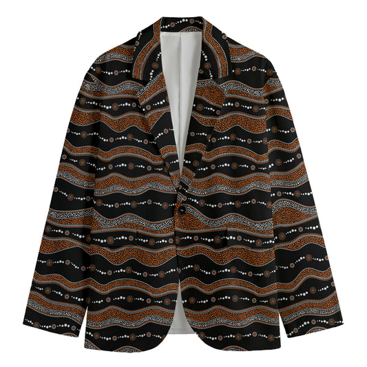 Australian Aboriginal Indigenous Print Men's Blazer