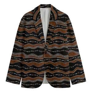 Australian Aboriginal Indigenous Print Men's Cotton Blazer