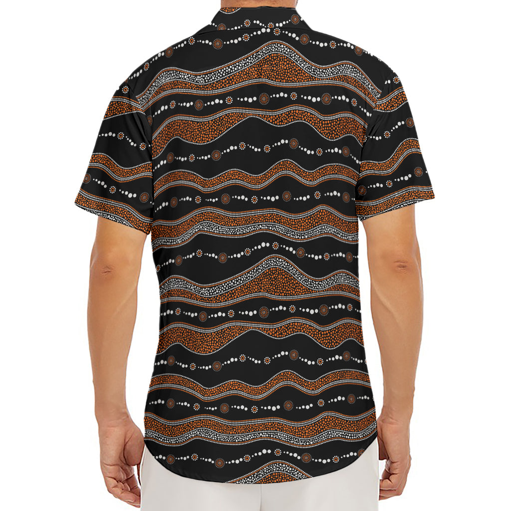 Australian Aboriginal Indigenous Print Men's Deep V-Neck Shirt