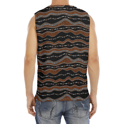 Australian Aboriginal Indigenous Print Men's Fitness Tank Top