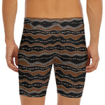 Australian Aboriginal Indigenous Print Men's Long Boxer Briefs