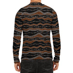 Australian Aboriginal Indigenous Print Men's Long Sleeve Rash Guard