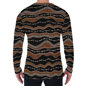 Australian Aboriginal Indigenous Print Men's Long Sleeve T-Shirt