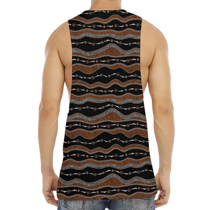 Australian Aboriginal Indigenous Print Men's Muscle Tank Top