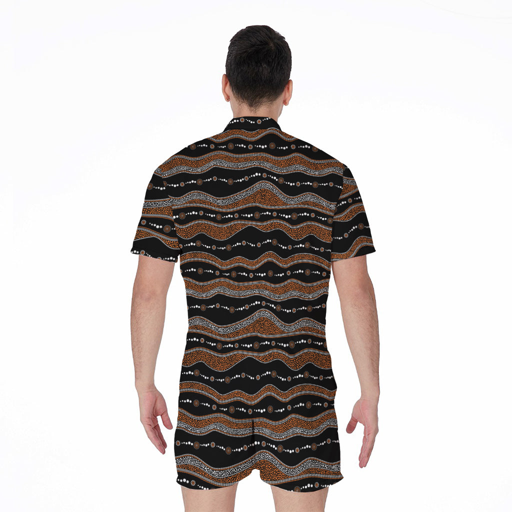 Australian Aboriginal Indigenous Print Men's Rompers
