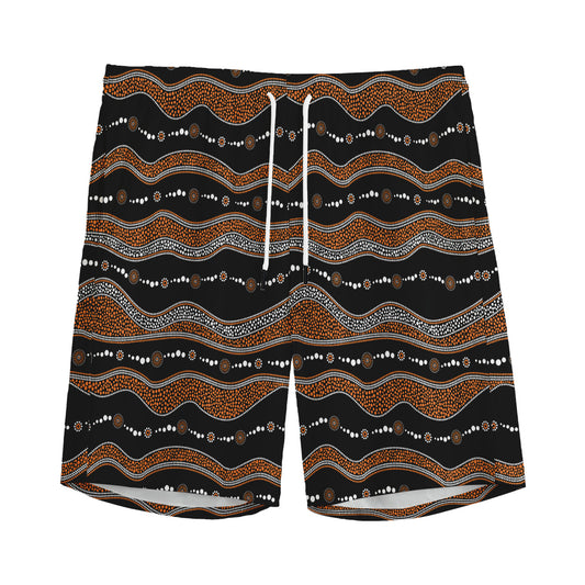 Australian Aboriginal Indigenous Print Men's Sports Shorts