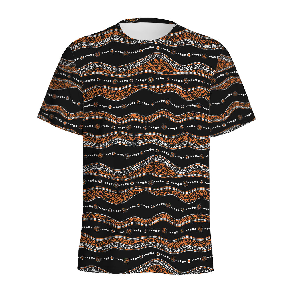 Australian Aboriginal Indigenous Print Men's Sports T-Shirt