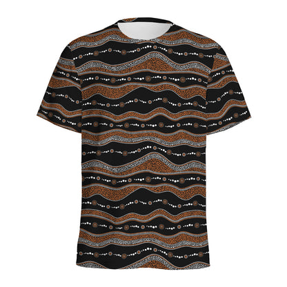 Australian Aboriginal Indigenous Print Men's Sports T-Shirt