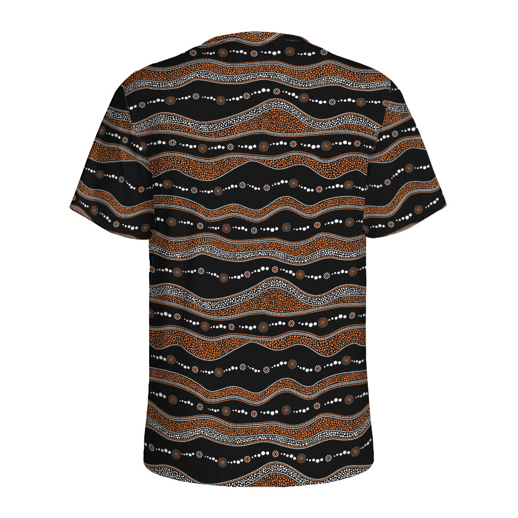 Australian Aboriginal Indigenous Print Men's Sports T-Shirt
