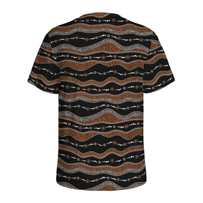 Australian Aboriginal Indigenous Print Men's Sports T-Shirt