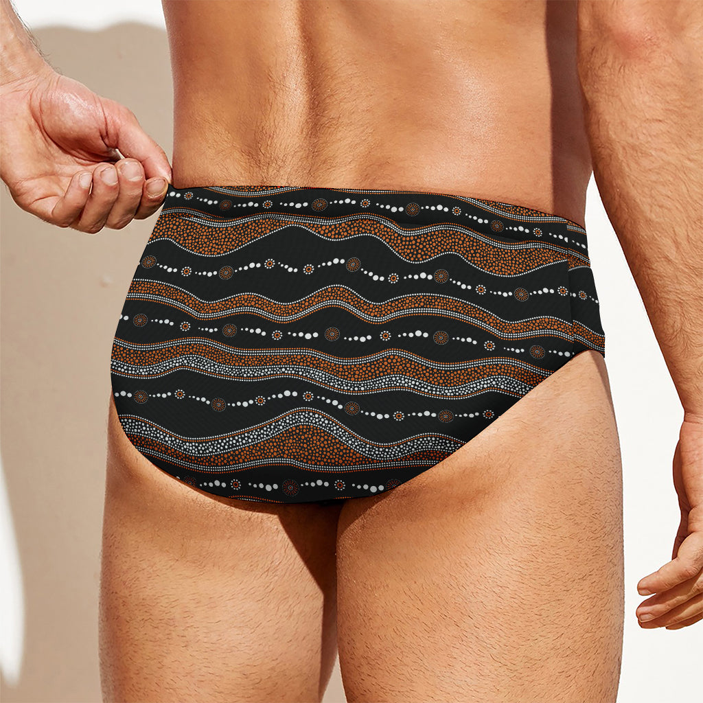 Australian Aboriginal Indigenous Print Men's Swim Briefs