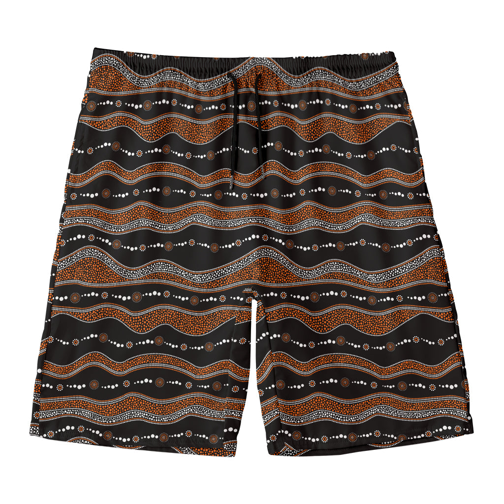 Australian Aboriginal Indigenous Print Men's Swim Trunks