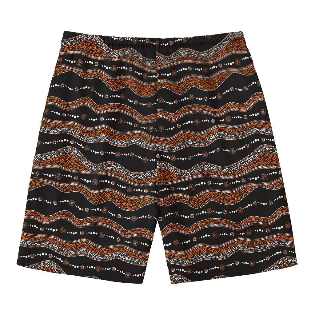 Australian Aboriginal Indigenous Print Men's Swim Trunks