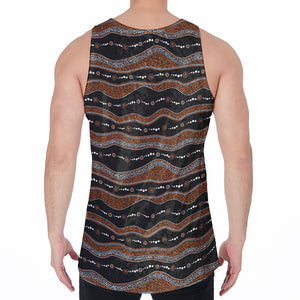 Australian Aboriginal Indigenous Print Men's Velvet Tank Top