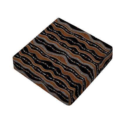 Australian Aboriginal Indigenous Print Outdoor Seat Cushion Cover