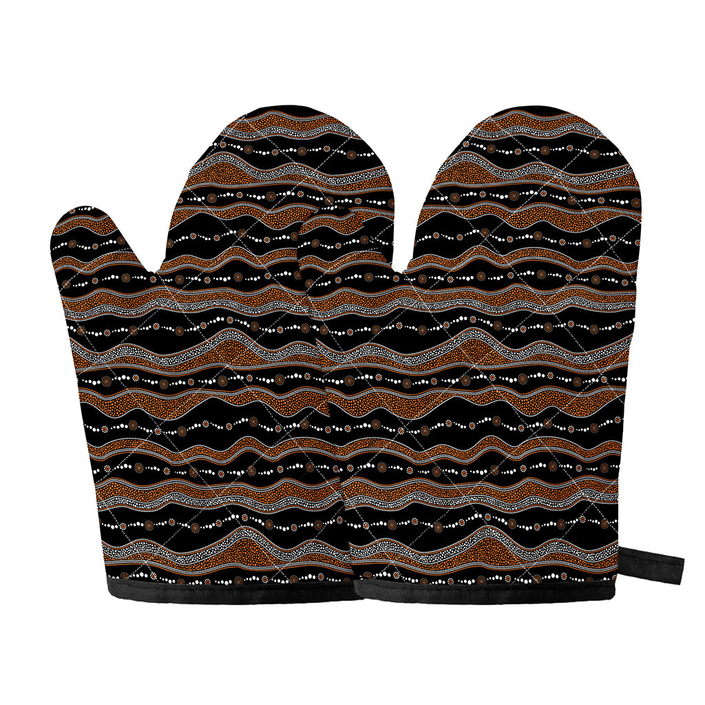 Australian Aboriginal Indigenous Print Oven Mitts