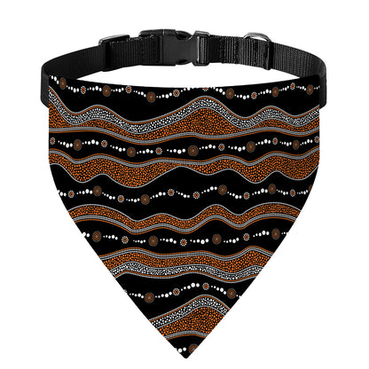 Australian Aboriginal Indigenous Print Over The Collar Dog Bandana