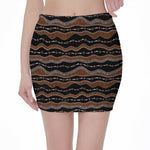 Australian Aboriginal Indigenous Print Pencil Mini Skirt