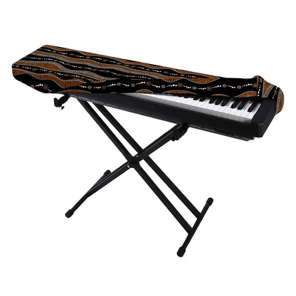 Australian Aboriginal Indigenous Print Piano Keyboard Cover