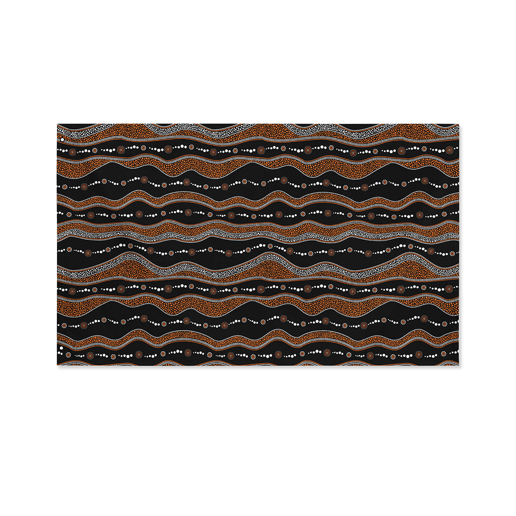 Australian Aboriginal Indigenous Print Polyester Flag