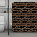 Australian Aboriginal Indigenous Print Polyester Shower Curtain