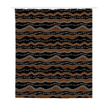 Australian Aboriginal Indigenous Print Polyester Shower Curtain