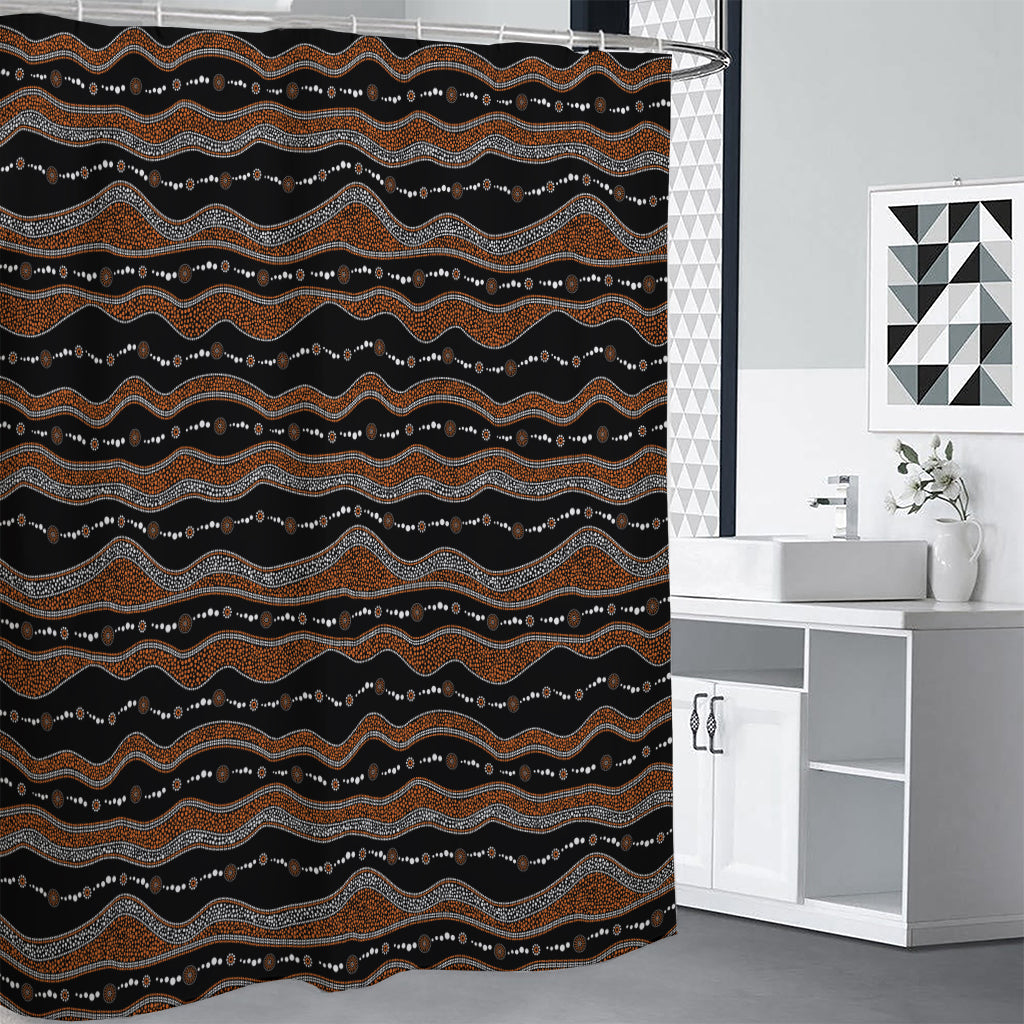 Australian Aboriginal Indigenous Print Premium Shower Curtain