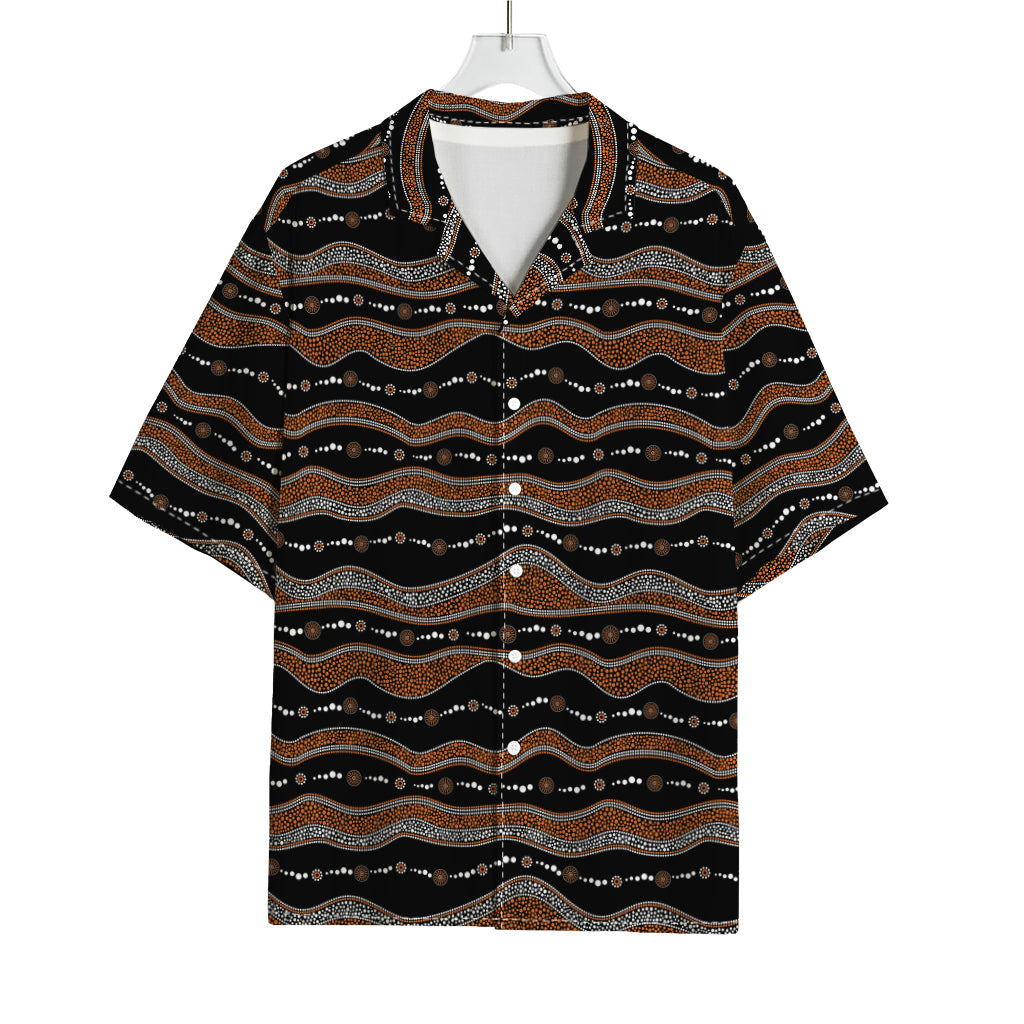 Australian Aboriginal Indigenous Print Rayon Hawaiian Shirt