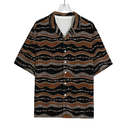 Australian Aboriginal Indigenous Print Rayon Hawaiian Shirt