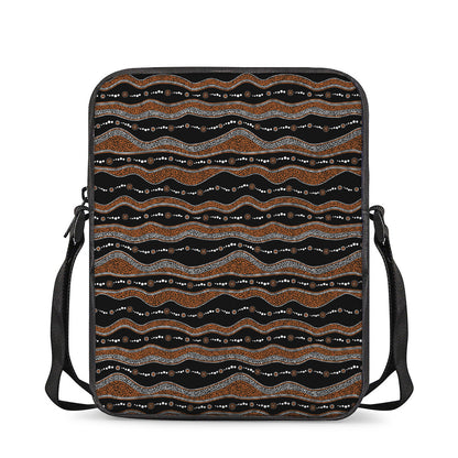 Australian Aboriginal Indigenous Print Rectangular Crossbody Bag