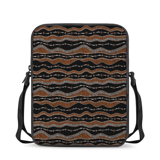 Australian Aboriginal Indigenous Print Rectangular Crossbody Bag