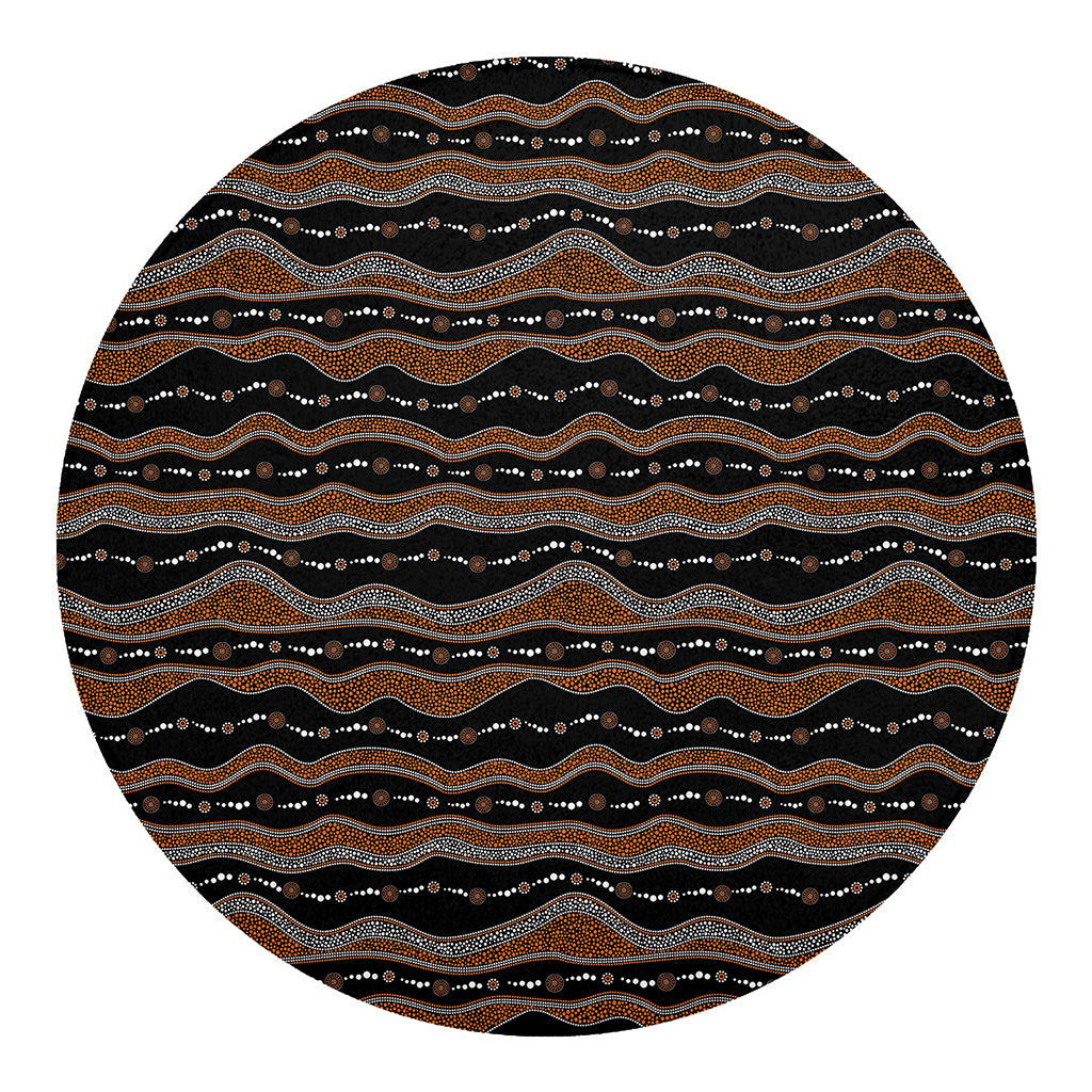 Australian Aboriginal Indigenous Print Round Blanket