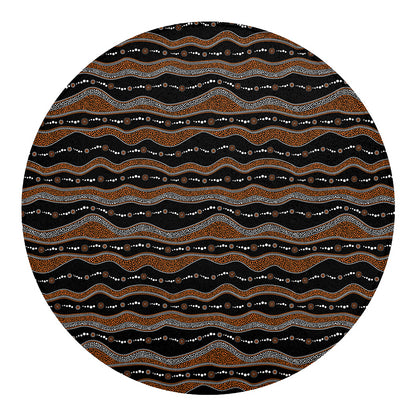 Australian Aboriginal Indigenous Print Round Blanket