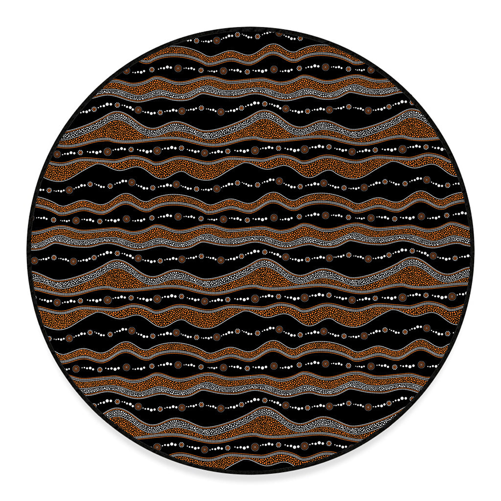 Australian Aboriginal Indigenous Print Round Floor Mat