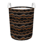 Australian Aboriginal Indigenous Print Round Laundry Basket