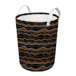 Australian Aboriginal Indigenous Print Round Laundry Basket