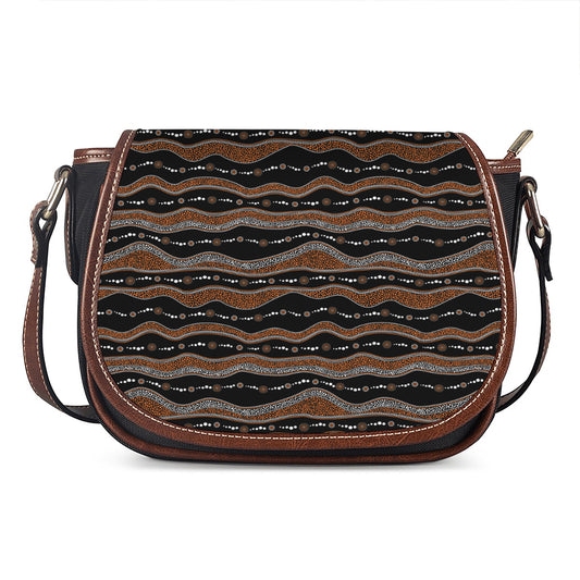 Australian Aboriginal Indigenous Print Saddle Bag